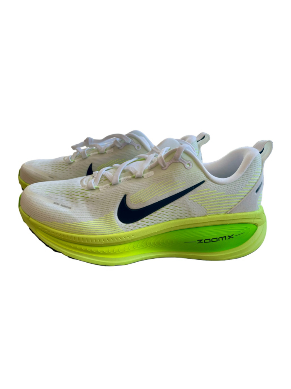 Nike Vomero 18 Mens 8.5 Womens 10 White Electric Green Volt ZoomX HM6803-100 NIB